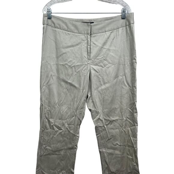 Evan Picone Womens Pants Stretch Straight Leg Flat Front Zip Fly Khaki Size 12 - Picture 2 of 6